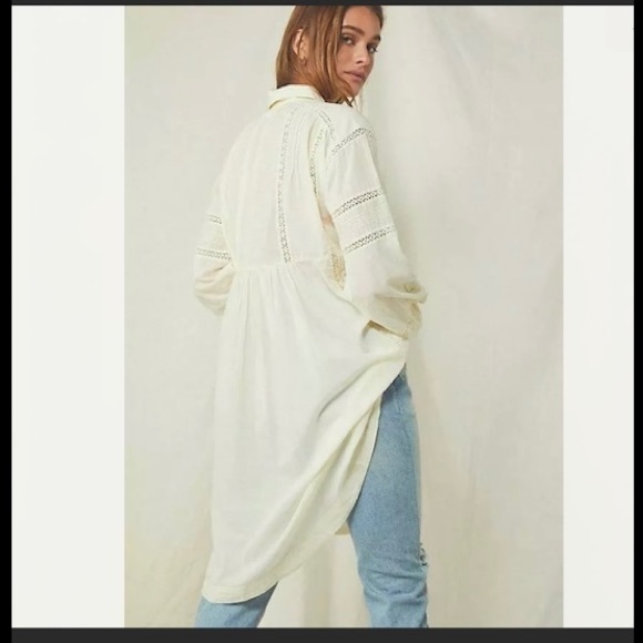 NWT Free People Victorian Buttondown shirt dress size small - Picture 3 of 9